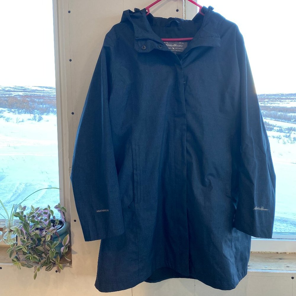 Blue Trench Rain Jacket - Eddie Bauer - Women's 1X